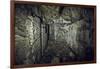 Remains of a room of a bunker on a mountain in a wood in winter in Alsace-Axel Killian-Framed Photographic Print