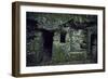 Remains of a wall and a bunker on a mountain in a wood in winter in Alsace-Axel Killian-Framed Photographic Print
