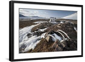 Remains of an Ancient Inuit Sod House-Doug Allan-Framed Photographic Print