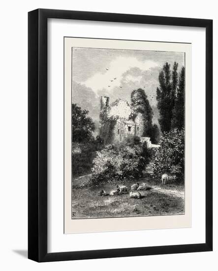 Remains of Ancient Castle, Hawarden Park, Wales, UK-null-Framed Giclee Print