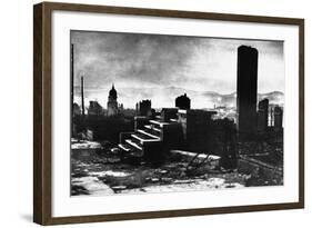 Remains of Buildings after the San Francisco Earthquake, 1906-Arnold Genthe-Framed Photographic Print