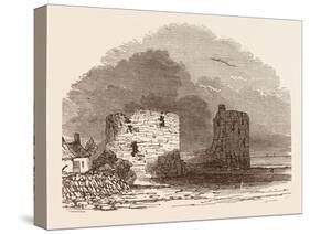 Remains of Flint Castle, Located in Flint, Flintshire, UK-null-Stretched Canvas