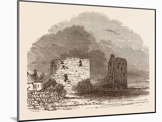 Remains of Flint Castle, Located in Flint, Flintshire, UK-null-Mounted Giclee Print