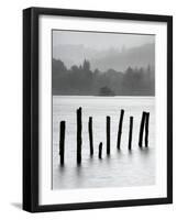 Remains of Jetty in the Mist, Derwentwater, Cumbria, England, UK-Nadia Isakova-Framed Photographic Print