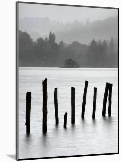 Remains of Jetty in the Mist, Derwentwater, Cumbria, England, UK-Nadia Isakova-Mounted Photographic Print