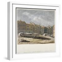 Remains of London Wall Which Were Pulled Down in 1817, City of London, 1817-Robert Blemmell Schnebbelie-Framed Giclee Print