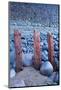 Remains of old sea defences emerge from shingle and pebbles, England-Andrew Wheatley-Mounted Photographic Print