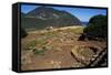 Remains of Oval Huts, Prehistoric Village of Capo Graziano, Aeolian Islands, Sicily, Italy-null-Framed Stretched Canvas