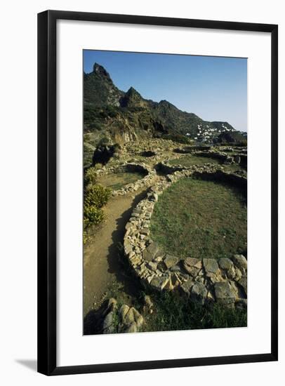 Remains of Oval Huts, Prehistoric Village of Punta Milazzese-null-Framed Giclee Print