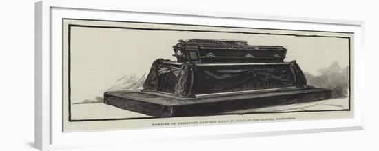 Remains of President Garfield Lying in State in the Capitol, Washington-null-Framed Giclee Print
