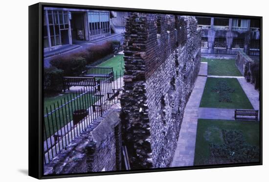 Remains of Roman Wall near Museum of London, 20th century-CM Dixon-Framed Stretched Canvas