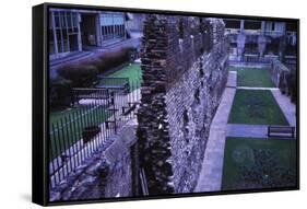 Remains of Roman Wall near Museum of London, 20th century-CM Dixon-Framed Stretched Canvas