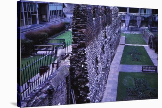 Remains of Roman Wall near Museum of London, 20th century-CM Dixon-Stretched Canvas