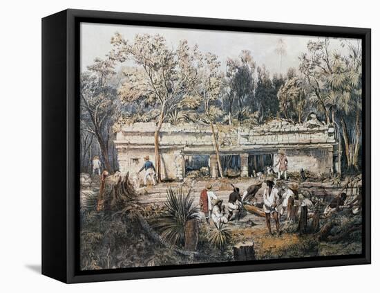 Remains of Temple of Tulum-John Lloyd Stephens-Framed Stretched Canvas