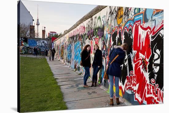 Remains of the Berlin Wall at the East Side Gallery in Berlin, Germany-null-Stretched Canvas