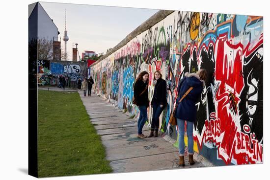 Remains of the Berlin Wall at the East Side Gallery in Berlin, Germany-null-Stretched Canvas