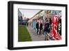 Remains of the Berlin Wall at the East Side Gallery in Berlin, Germany-null-Framed Art Print
