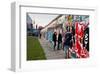 Remains of the Berlin Wall at the East Side Gallery in Berlin, Germany-null-Framed Art Print