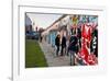 Remains of the Berlin Wall at the East Side Gallery in Berlin, Germany-null-Framed Art Print