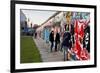 Remains of the Berlin Wall at the East Side Gallery in Berlin, Germany-null-Framed Art Print