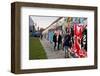 Remains of the Berlin Wall at the East Side Gallery in Berlin, Germany-null-Framed Art Print