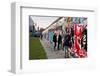 Remains of the Berlin Wall at the East Side Gallery in Berlin, Germany-null-Framed Art Print