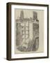 Remains of the Fallen Premises in Gracechurch-Street, Sketched from the Roof of an Adjoining House-null-Framed Giclee Print