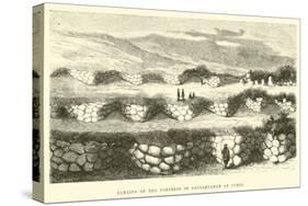 Remains of the Fortress of Sacsahuaman at Cuzco-Édouard Riou-Stretched Canvas