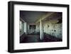 Remains of the interior of a kitchen of a bunker on a mountain in a wood in winter in Alsace-Axel Killian-Framed Photographic Print