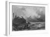 Remains of the Port of Seleucia, Near Suadeah, Mount Casius in the Distance-William Henry Bartlett-Framed Giclee Print