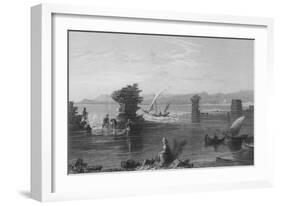 Remains of the Port of Tyre-William Henry Bartlett-Framed Giclee Print