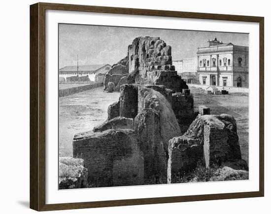 Remains of the Servian Wall Near the Railway Station, Rome, 1902-O Schulz-Framed Giclee Print