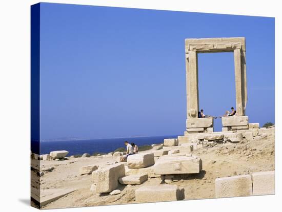 Remains of the Temple of Apollo, Near Naxos Town, Island of Naxos, Cyclades, Greece-Richard Ashworth-Stretched Canvas