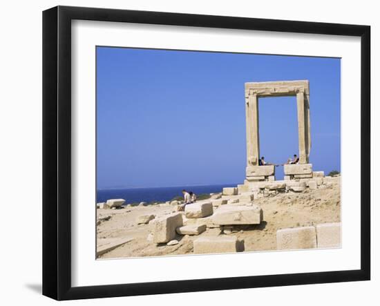 Remains of the Temple of Apollo, Near Naxos Town, Island of Naxos, Cyclades, Greece-Richard Ashworth-Framed Photographic Print