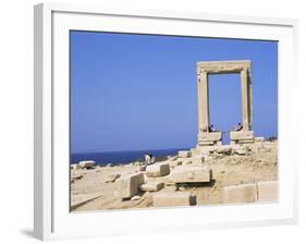 Remains of the Temple of Apollo, Near Naxos Town, Island of Naxos, Cyclades, Greece-Richard Ashworth-Framed Photographic Print