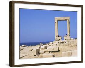 Remains of the Temple of Apollo, Near Naxos Town, Island of Naxos, Cyclades, Greece-Richard Ashworth-Framed Photographic Print