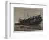 Remains of the Warspite Training-Ship at Low Tide-null-Framed Giclee Print