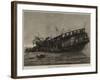 Remains of the Warspite Training-Ship at Low Tide-null-Framed Giclee Print