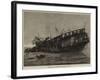 Remains of the Warspite Training-Ship at Low Tide-null-Framed Giclee Print