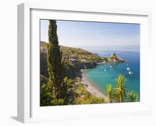 Remains of the Watchtower, Carpino Bay, Scalea, Calabria-Peter Adams-Framed Photographic Print