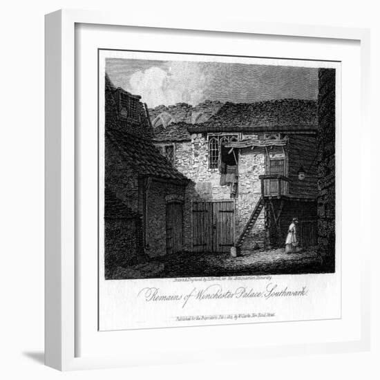 Remains of Winchester Palace, Southwark, London, 19th Century-JC Varrall-Framed Giclee Print