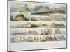 Remarkable Hills on the Upper Missouri, Engraved by F. Salathe, Publishes in 1839-Karl Bodmer-Mounted Giclee Print