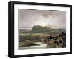 Remarkable Hills, Upper Missouri, Plate 34, Travels in the Interior of North America-Karl Bodmer-Framed Giclee Print