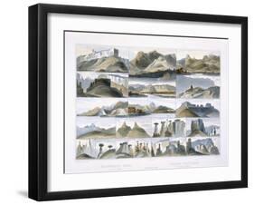 Remarkable Hills, Upper Missouri, Plate 35, Travels in the Interior of North America-Karl Bodmer-Framed Giclee Print