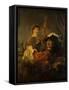 Rembrandt and Saskia in the Parable of the Prodigal Son, C. 1635-Rembrandt van Rijn-Framed Stretched Canvas