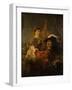 Rembrandt and Saskia in the Parable of the Prodigal Son, C. 1635-Rembrandt van Rijn-Framed Giclee Print