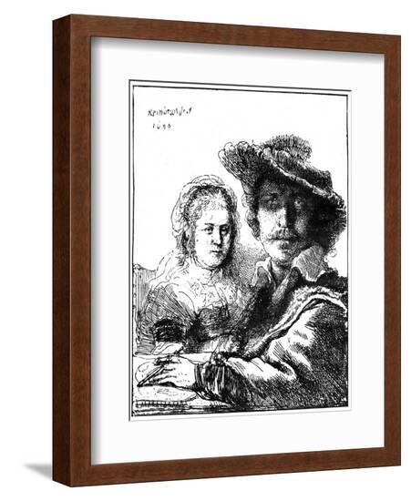 Rembrandt and Saskia--Framed Art Print