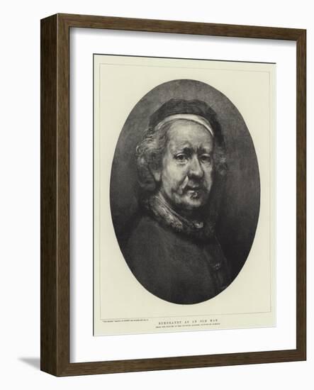 Rembrandt as an Old Man-Rembrandt van Rijn-Framed Giclee Print