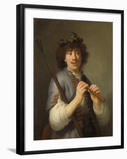 Rembrandt as Shepherd with Staff and Flute, 1636-Govaert Flinck-Framed Giclee Print