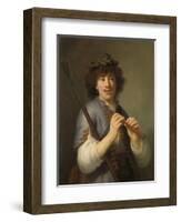 Rembrandt as Shepherd with Staff and Flute, 1636-Govaert Flinck-Framed Giclee Print